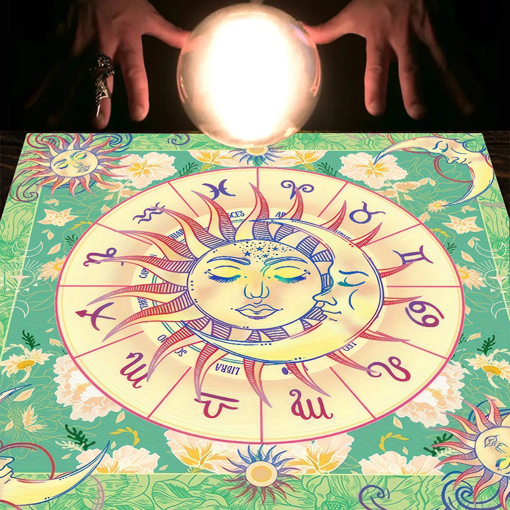 Tarot Tarot Tablecloth Cloth Cushion Moon Sun Lucky Tree Velvet