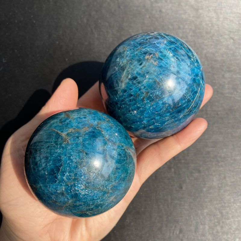 Natural Crystal Ball Blue Apatite Ball Blue Apahtite Rough