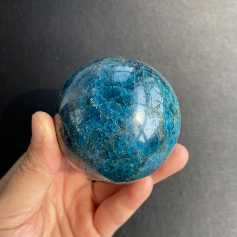 Natural Crystal Ball Blue Apatite Ball Blue Apahtite Rough