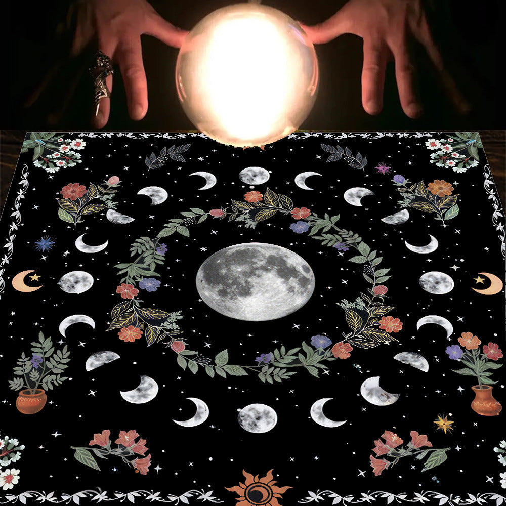 Tarot Tarot Tablecloth Cloth Cushion Moon Sun Lucky Tree Velvet