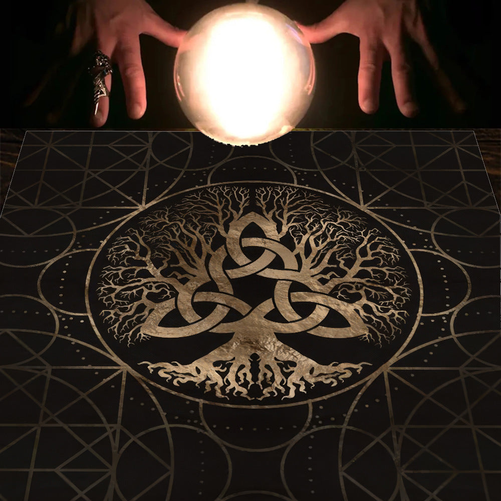 Tarot Tarot Tablecloth Cloth Cushion Moon Sun Lucky Tree Velvet