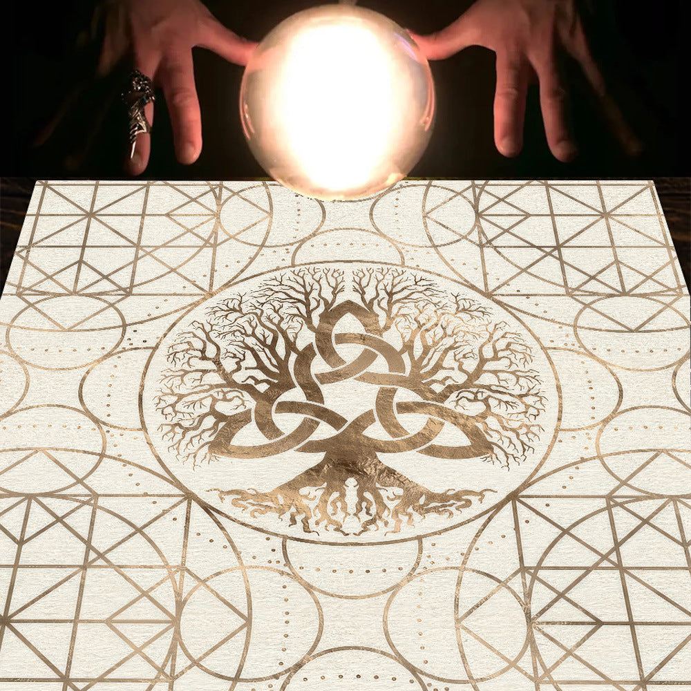 Tarot Tarot Tablecloth Cloth Cushion Moon Sun Lucky Tree Velvet