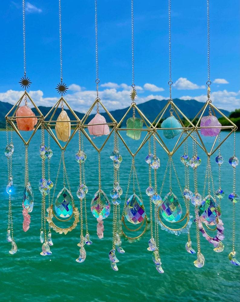 Crystal Hanging Sun Catcher Aurora Gem Crystal Prism