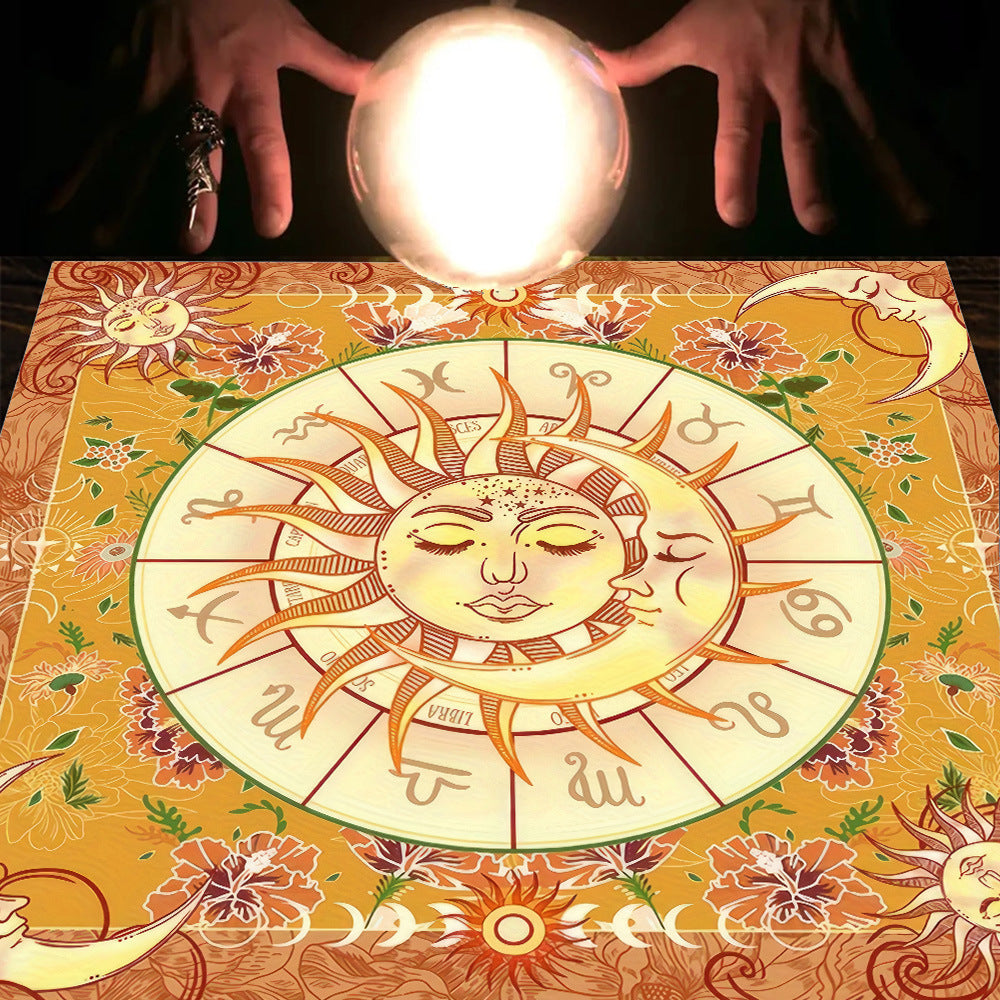 Tarot Tarot Tablecloth Cloth Cushion Moon Sun Lucky Tree Velvet