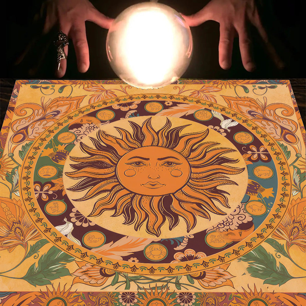 Tarot Tarot Tablecloth Cloth Cushion Moon Sun Lucky Tree Velvet
