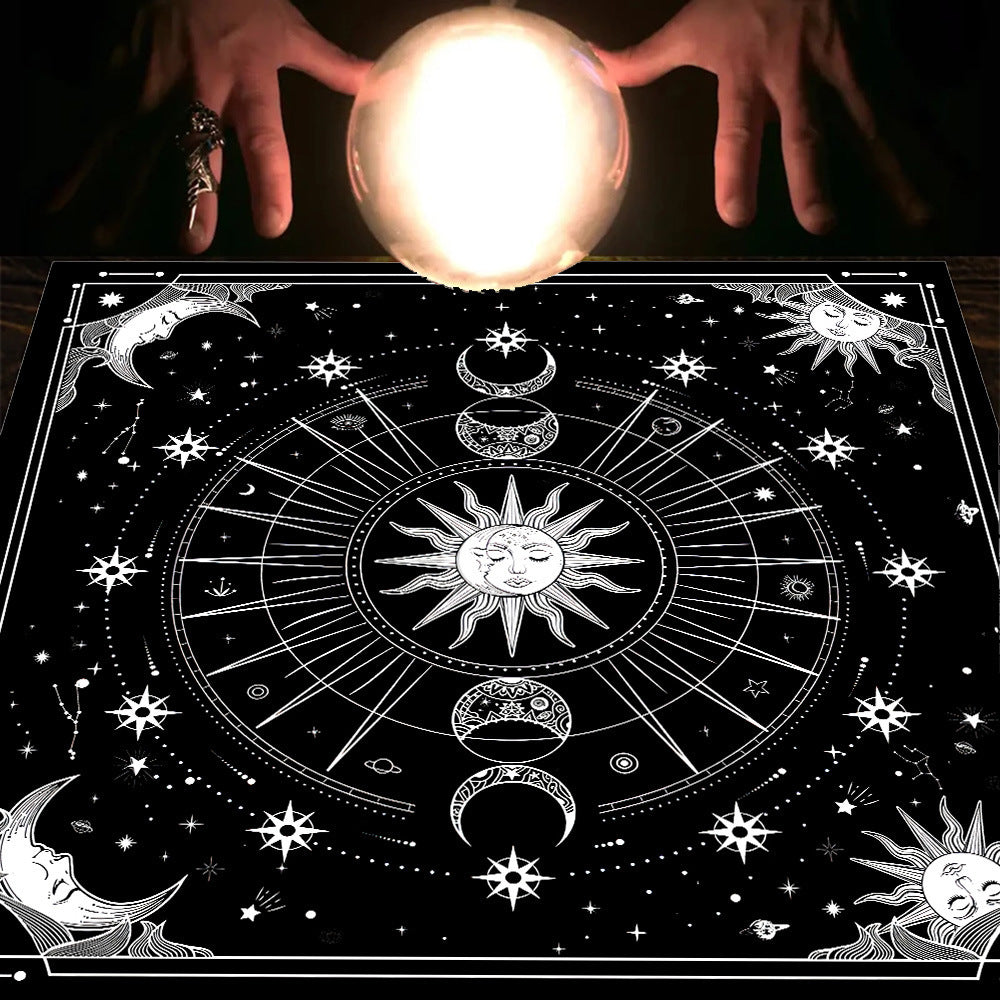Tarot Tarot Tablecloth Cloth Cushion Moon Sun Lucky Tree Velvet