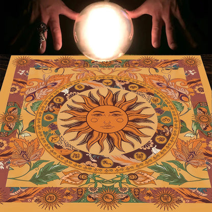 Tarot Tarot Tablecloth Cloth Cushion Moon Sun Lucky Tree Velvet