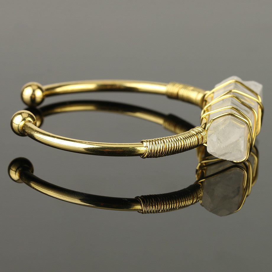 Wound crystal bracelet