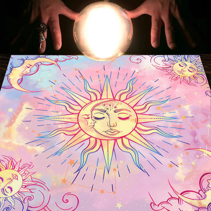 Tarot Tarot Tablecloth Cloth Cushion Moon Sun Lucky Tree Velvet