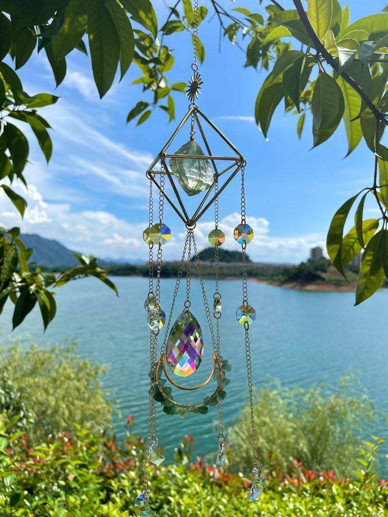 Crystal Hanging Sun Catcher Aurora Gem Crystal Prism