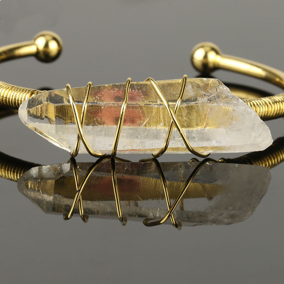 Wound crystal bracelet