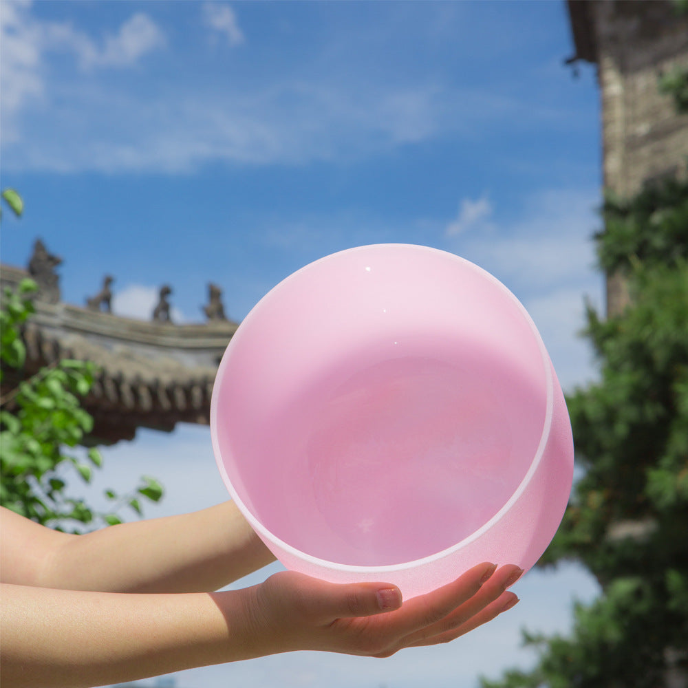 Pink crystal bowl