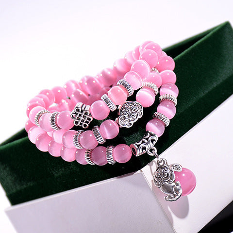 Powder crystal multilayer crystal bracelet