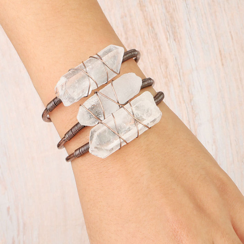 Wound crystal bracelet