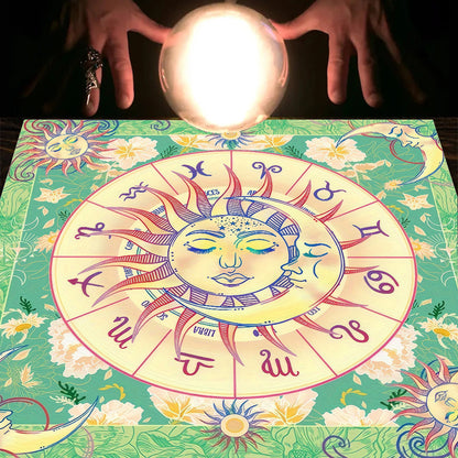 Tarot Tarot Tablecloth Cloth Cushion Moon Sun Lucky Tree Velvet