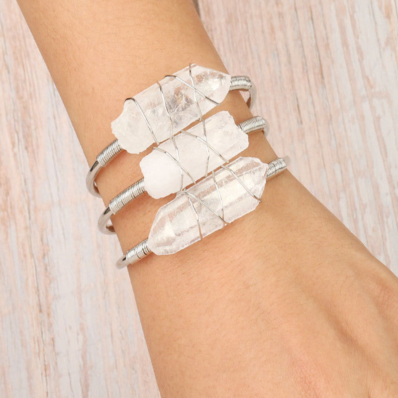 Wound crystal bracelet