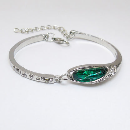 Stainless Steel Silver Crystals Bracelets