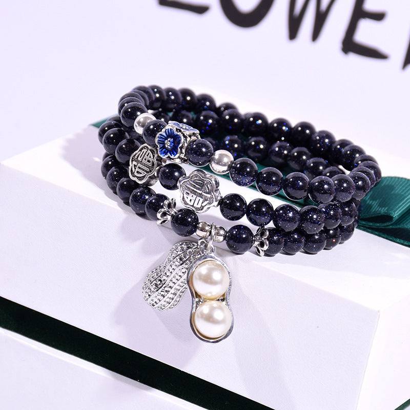 Powder crystal multilayer crystal bracelet