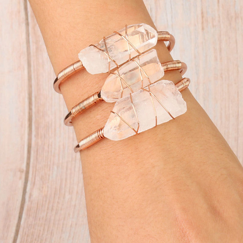 Wound crystal bracelet