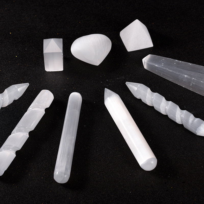 Natural Transparent Crystal Plaster Spiral Crystal Plaster Stick