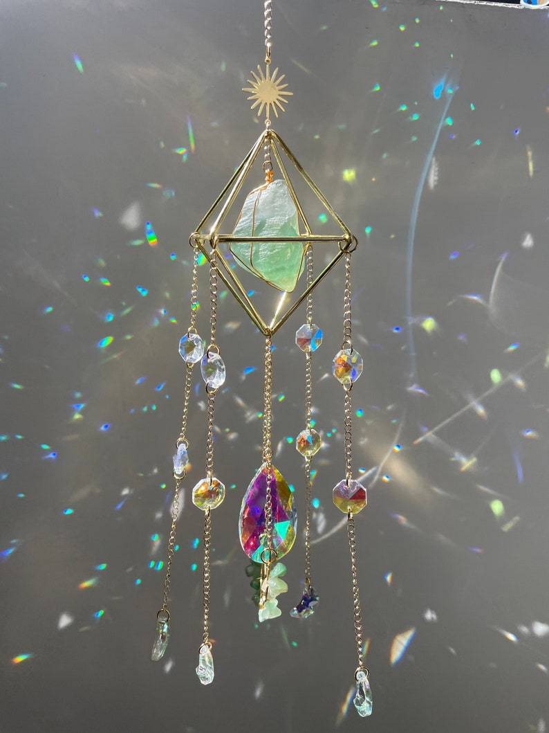 Crystal Hanging Sun Catcher Aurora Gem Crystal Prism