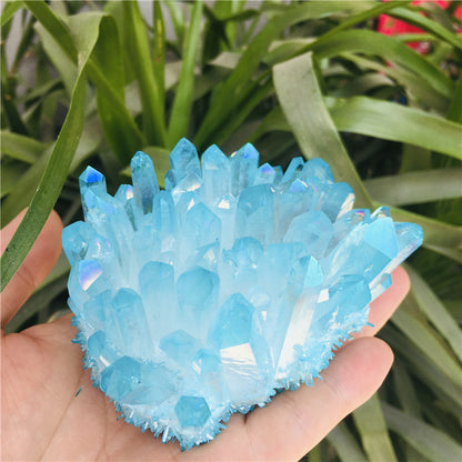 Crystal Cluster Electroplated Crystal Ornament Specimen Healing Stone