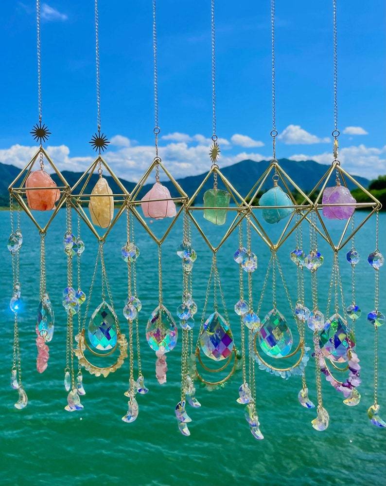 Crystal Hanging Sun Catcher Aurora Gem Crystal Prism