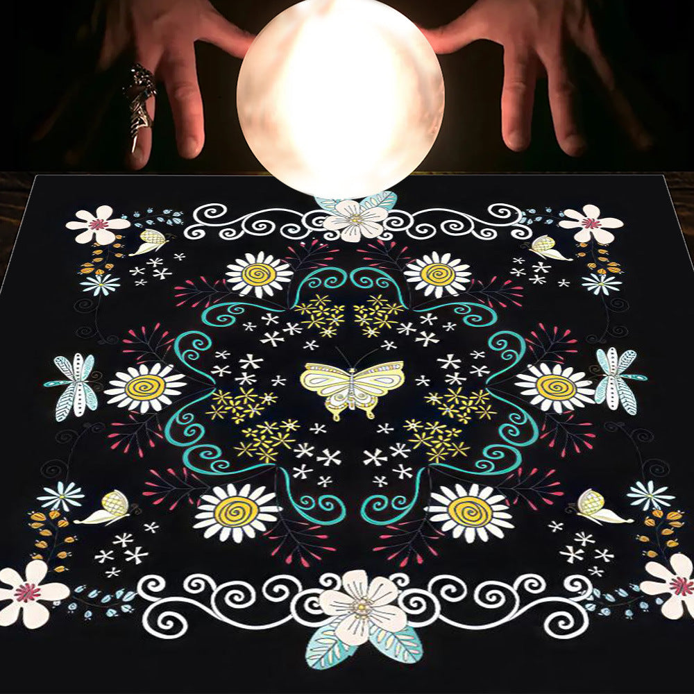 Tarot Tablecloth Cloth Cushion Tarot Moon Sun Lucky Tree Flannel Tablecloth