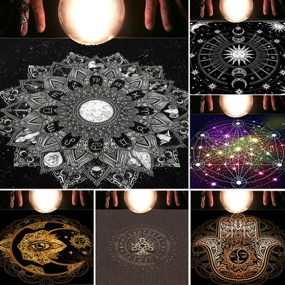 Tarot Tarot Tablecloth Cloth Cushion Moon Sun Lucky Tree Velvet
