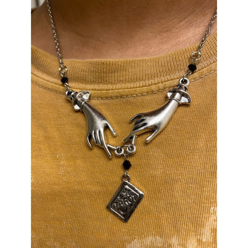 Tarot Witch Point Alphabet Necklace