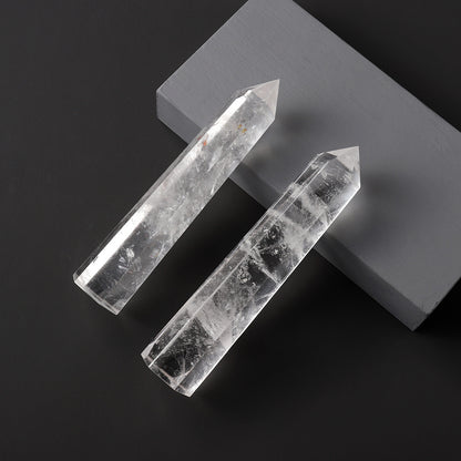 Natural Crystal White Crystal Single Pointed Column Hexagonal Prism