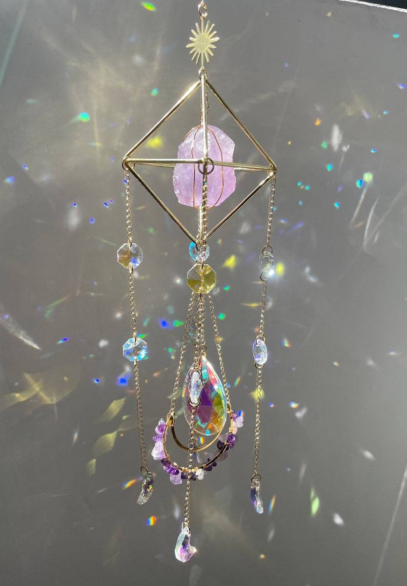 Crystal Hanging Sun Catcher Aurora Gem Crystal Prism