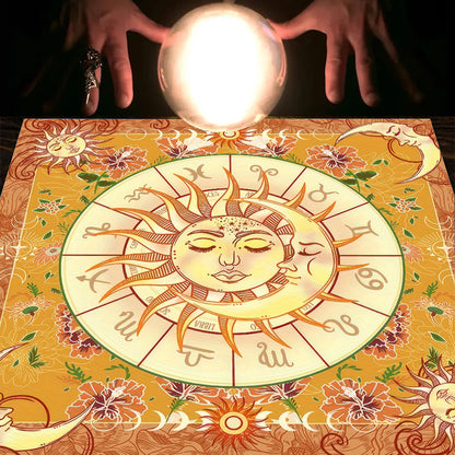 Tarot Tarot Tablecloth Cloth Cushion Moon Sun Lucky Tree Velvet