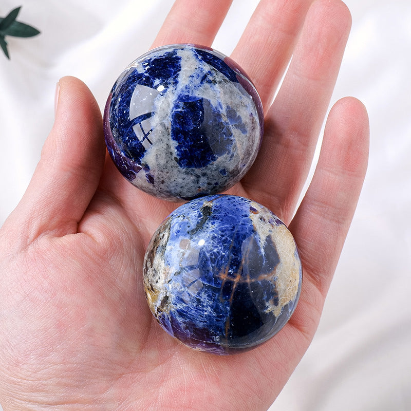 Natural Crystal Blue Stone Crystal Ball Ornaments